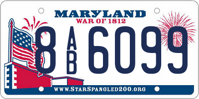 MD license plate 8AB6099
