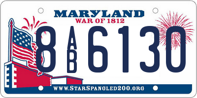 MD license plate 8AB6130