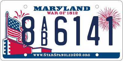 MD license plate 8AB6141
