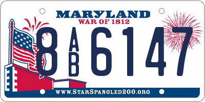 MD license plate 8AB6147