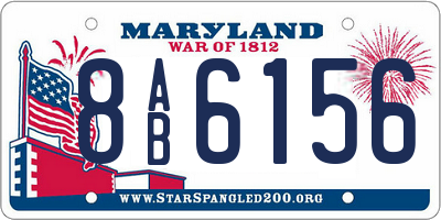 MD license plate 8AB6156