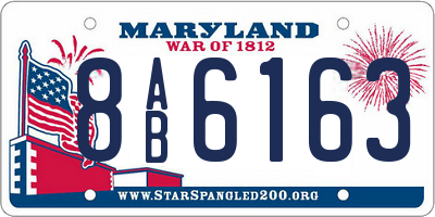 MD license plate 8AB6163