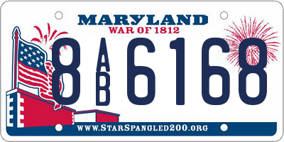 MD license plate 8AB6168