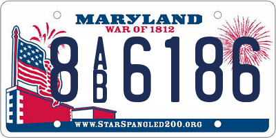 MD license plate 8AB6186
