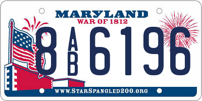 MD license plate 8AB6196