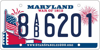 MD license plate 8AB6201