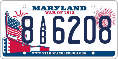 MD license plate 8AB6208