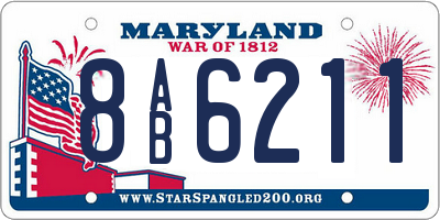 MD license plate 8AB6211