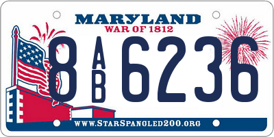 MD license plate 8AB6236
