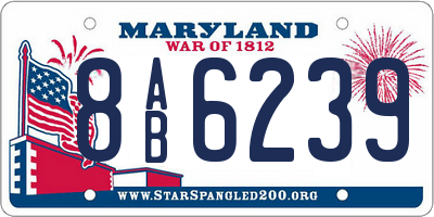 MD license plate 8AB6239