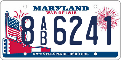 MD license plate 8AB6241