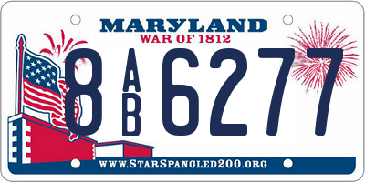 MD license plate 8AB6277