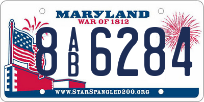MD license plate 8AB6284