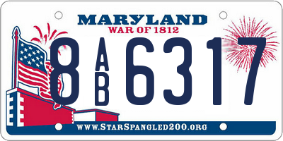 MD license plate 8AB6317