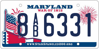 MD license plate 8AB6331