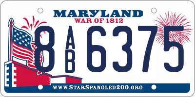 MD license plate 8AB6375