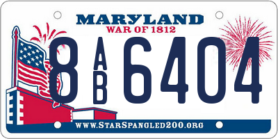 MD license plate 8AB6404