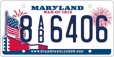 MD license plate 8AB6406