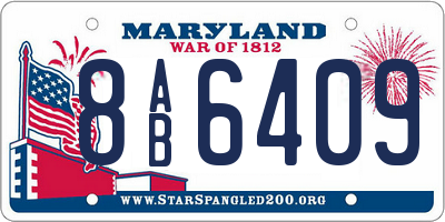 MD license plate 8AB6409