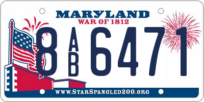 MD license plate 8AB6471