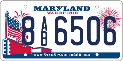 MD license plate 8AB6506