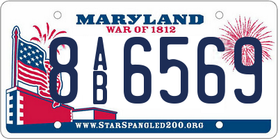 MD license plate 8AB6569