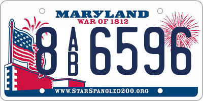 MD license plate 8AB6596