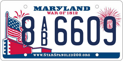 MD license plate 8AB6609