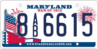 MD license plate 8AB6615