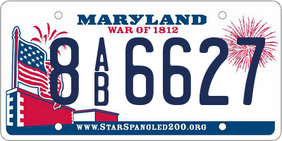 MD license plate 8AB6627