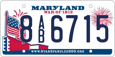 MD license plate 8AB6715