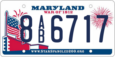 MD license plate 8AB6717