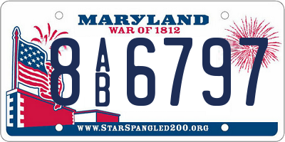 MD license plate 8AB6797