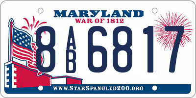MD license plate 8AB6817