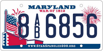 MD license plate 8AB6856