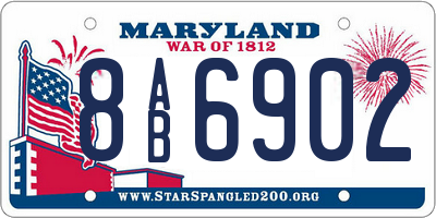 MD license plate 8AB6902