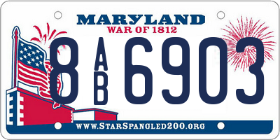 MD license plate 8AB6903