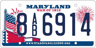 MD license plate 8AB6914