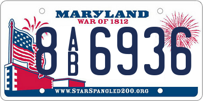 MD license plate 8AB6936