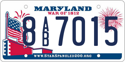 MD license plate 8AB7015