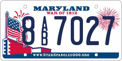 MD license plate 8AB7027