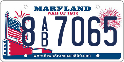 MD license plate 8AB7065