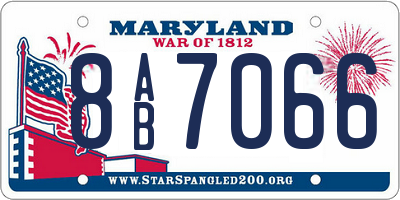 MD license plate 8AB7066