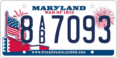 MD license plate 8AB7093