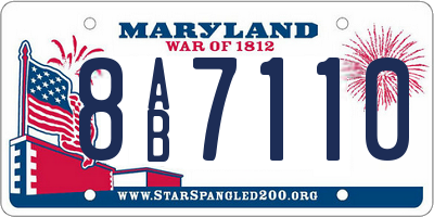 MD license plate 8AB7110