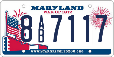 MD license plate 8AB7117