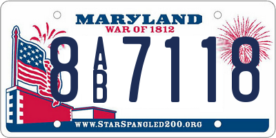 MD license plate 8AB7118