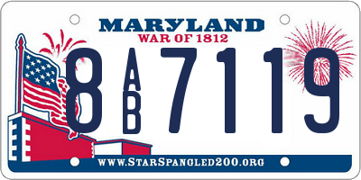MD license plate 8AB7119