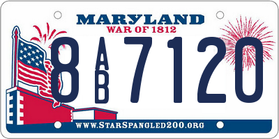 MD license plate 8AB7120
