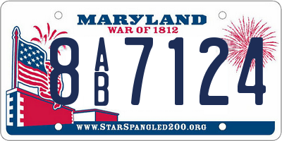 MD license plate 8AB7124